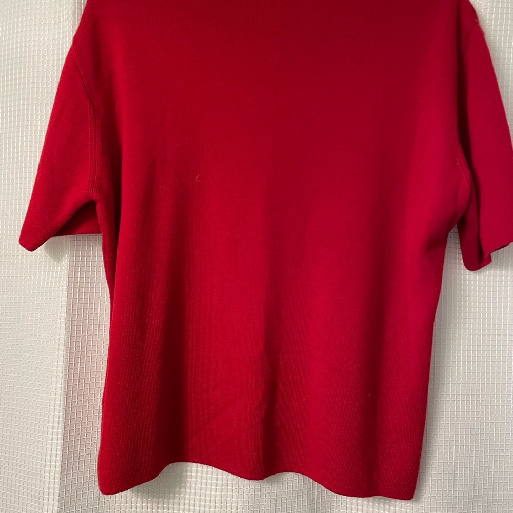 Red Knit Tee - Picture 4 of 4